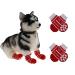 Meiwlong 4pcs Christmas Dog Winter Paw Protector Socks Anti Slip Knit Prevent Licking Control Grip Hardwood Floor Small Medium Puppy Gifts Indoor Wear XL Red