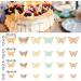 60Pcs Colorful Lively 3D Butterfly Cupcake Topper Cake Wall Butterflies Food Decorations Color Mixed Size for Decorating Baby Shower Girl's Birthday Butterfly Party Supplies - Buy Online on GoSupps.com