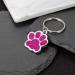 Personalized Fuchsia Dog & Cat ID Tags | Engraved Paw Print Pet Address Tags - Buy Online on GoSupps.com