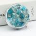 Buy Portable 3 Compartment Pill Box - Travel Medicine Organizer with Silver Lines | Compact Round Pill Case for Purse & Pocket - Buy Online on GoSupps.com