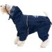 Petridge Waterproof Four-Legged Dog Jacket Raincoat - Navy - Size 40 - Buy Online on GoSupps.com