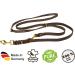 Copcopet Handmade 3-Way Adjustable Dog Leash - Soft Fat Leather Brass Fittings 3m x 12mm Brown | Premium Quality German Craftsmanship - Buy Online on GoSupps.com