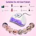 150W UV Gel Nail Lamp with 4 Timers - Professional LED Nail Dryer for Gel Polish, Toe Nails - White - Buy Online on GoSupps.com