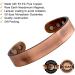 Reevaria Pure Copper Magnetic Cuff Bracelet for Men - 8 Magnets 3500 Gauss - Pain Relief for Arthritis, Golf, Carpal Tunnel - Heavyweight Design - Buy Online on GoSupps.com