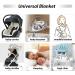 Baby Swaddle Blanket with Hat | Ultra Thick 90x90cm | for Stroller, Baby Carrier, High Chair | Grey Stars Design | Blue Whale | 6-12 Months - Buy Online on GoSupps.com