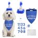 Dog Birthday Hat Bandana Set - Soft Birthday Boy Triangle Scarf and Number Hat, Cute Birthday Party Supplies with 0-8 Figures Blue