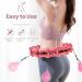 Upgraded Large Size Smart Weighted Hoola Hoop for Abdomen Fitness and Weight Loss - 24 Detachable Knots, Adjustable Weight, Auto-Spinning Ball - Pink - Buy Online on GoSupps.com