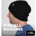 Cuffed Knit Beanie Winter Hat for Men and Women - Black | Warm, Soft & Stretchy - Buy Online on GoSupps.com