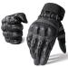wtactful Rubber Guard Tactical Gloves for Men Touchscreen Airsoft Motorcycle Hunting Outdoor Black Medium