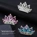Brinie Mini Blue Crystal Tiara Bridal Hair Comb Clip - Princess Crown for Girls - Birthday Gift (Silver) - Buy Online on GoSupps.com