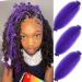 Springy Afro Twist Hair 28 Inch Cuban Twist Hair 3 Packs Marley Twist Braiding Hair Pre-separated Spring Twist Hair Wrapping Hair for Soft Locs Cuban Twist Crochet Hair for Women (28Inch-3Pcs-Purple)