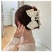 Bow Tie Hair Barrettes Vintage Layers Bow Knot Claws Large Hair Clips Accessories for Women Girls (Beige)