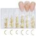 FEIlei 3D Nail Charms Heart Nail Art Studs Nail Jewelry for DIY Crafts Nail Art Decor