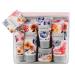 Vintage & Co Patterns & Petals Top toe Kit |50 ml of hand cream 50 ml of body lotion 30 ml foot cream 10 ml lip balm & 30 g swimming salt |Travel -friendly sizes set from above to the toes