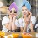 Jsdoin 3 Pack Hair Towel Wrap Microfibre Wrap Hair Towel with Button Super Quick Absorbent Anti-Frizz Fast Dry Hair Caps Twist Turban for Girls and Women and Best for Long Wet Thick Hair - Buy Online on GoSupps.com