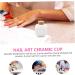 PLAFOPE Manicue Cups Gratitude Jar Clear Container Bottle Empty Medicine Bottle Travel Bottles Small Cork Bottles Small Glass Bottles with Cork Pill Container Bottle Ceramics White Bamboo 5.7*3.5cm White - Buy Online on GoSupps.com