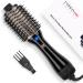 One -step warm air brush Parwin Pro Beauty Hair dryer and volume brush 4 in 1 oval hair dryer brush dry smoothing and volume ions care 1000 watts black 2nd black - oval