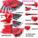 24-Piece Bamboo Handle Makeup Brush Set - Professional Foundation Blending Blush & Eye Brushes with Pouch & Brush Egg (Red) - International Shipping Available - Buy Online on GoSupps.com