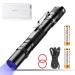 LightTFE UV301D Plus UV lamp 365NM Portable Ultraviolet Torch LED Torch Light UV Rays Waterproof IPX-8 pet Urine Detector (Batteries Included) Black Uv301d Plus (365nm) Black