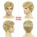 TUOFLY Men's Blonde Fluffy Layered Wig - Natural Synthetic Hair Costume for Halloween Replacement - Buy Online on GoSupps.com