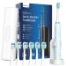 Electric Toothbrush Sonic Toothbrushes with 6 Brush Heads Sonic Electric Toothbrushes Fast Charge 3 Hours Last 60 Days Rechargeable Electric Toothbrush for Adults and Kids Blue 1 count (Pack of 1)