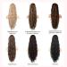 Brikabia Ponytail Extension - 66cm Beach Wavy Clip-In Hair Extension for Women in Chocolate Brown with Blonde Reflexes - Buy Online on GoSupps.com