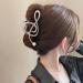 Silver Musical Note Hair Clip with Pearl Designs | Large Non-slip Hair Claw Barrette for Women | Cute Styling Accessory - Buy Online on GoSupps.com