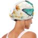 Summer Teal Gold Butterflies Hair Towel Set - 2 Pack Super Absorbent Quick Dry Hair Turbans for Women & Girls - Buy Online on GoSupps.com