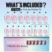 Tomicca French Press On Nails - 180 Almond Nail Tips 3-in-1 Pre-Colored Full Cover & Base Coat for Nail Art | 15 Sizes Available - Rose Almond Finish - Buy Online on GoSupps.com