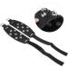 FANBX F Crampon Traction Cleats - 7 Point Anti-Skid Spikes for Walking, Jogging, Hiking, Mountaineering - Ice Snow Grips - Black - Buy Online on GoSupps.com
