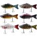 6Pcs Multi-Jointed Fishing Lures for Bass Trout - Topwater Hard Baits Kit for Freshwater & Saltwater - Lifelike Swimbaits for Successful Fishing - Buy Online on GoSupps.com