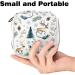GIAPB Sanitary Napkin Storage Bag | Period Tampon Makeup Pad Pouch | Birds Deer Trees Snowflake Design | Color1707 - Buy Online on GoSupps.com