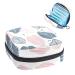 Anna Cowper Floral Leaves in Flat Style Sanitary Napkin Storage Bag Feminine Menstrual Cup Pouches Nursing Pad Holder Tampon Bags Portable Period Bag for Women Teen Girls 1Pcs Multi-colored 3
