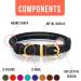 OOPSDOGGY Reflective Rolled Leather Dog Collar - Black | 7 Sizes for Small, Medium, Large Dogs - Buy Online on GoSupps.com