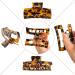8 Pack Medium Size Leopard Print Hair Claw Clips - Strong Hold Acrylic Barrettes for Women and Girls - Buy Online on GoSupps.com