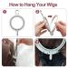 Hanging Wig Stand 4 Pack - Portable & Collapsible Wig Hanger for Storage and Display - Buy Online on GoSupps.com