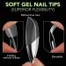 Bettycora Soft Gel Almond Nail Tips - 120Pcs Medium Pre-Shape False Nails for Acrylic Extensions - Buy Online on GoSupps.com