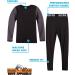 Black Bear Boys' Thermal Underwear Set - 2-Piece Base Layer Long Sleeve T-Shirt and Long Johns (Heather Grey/Black, Size 12-14) - Buy Online on GoSupps.com