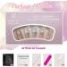 French Star Coffin False Nails - 24pcs Acrylic Stick on Nails with Glue Sticker - Buy Online on GoSupps.com