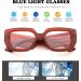 NULOOQ Blue Light Glasses for Women - Fashion Thick Frame Oversized Square Eyeglasses | Red 53mm | Protect Your Eyes Online - Buy Online on GoSupps.com