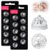 20 Pieces Hearing Aid Domes 8mm Hearing Aids for Adults Accessories Silicone Ear Tips Layer Closed Type Domes Washable Anti Static Ear Tips Hearing Aid Domes for Hearing Aid Replace Parts Black