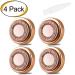 Aibarle 4 pack facial hair remover replacement heads for touch Flawless electric shavers for lips chin cheeks and sideburns as seen on television 18K gilded blades