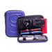 Glucology diabetes accessories Bag large - organizer for blood sugar test strips medication glucose measuring device tablets insulin injection needles and lancets - hard bowl (classic blue) Classic blue