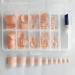 AddFavor False Toe Nails 120pcs - Glossy Nude Pink Square Press on Full Cover Acrylic Nail Tips for Women Girls - Buy Online on GoSupps.com