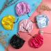 6 Kids Satin Bonnet Sleep Caps - Adjustable Silk Night Hats for Natural Hair (Teens, Toddlers, Babies) - Reversible Colors: Pink, Black, Purple, Rose Red, Blue, Yellow - Buy Online on GoSupps.com