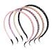 4 Pieces Rhinestone Headbands for Women Girls Diamond Crystal Hairband Shiny Beaded Hair Hoops Sparkly Thin Hair Bands Hair Accessories (Black  Purple  Pink  Champagne)