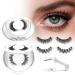 Magnetic Eyelashes 2 Pairs Natural Look Reusable Magnetic Eyelashes with Applicator Magnetic Lashes Kit Easy to Wear and Remove Magnetic Eyelashes No Glue Needed (Style A+B) Magnetic-A+B-new