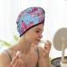 Hair Towel Wrap with Button - Quick Drying Towel Turban for Girls - Butterfly Design - Buy Online on GoSupps.com