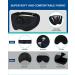 White Noise Sleep Mask Headphones with 34 Nature Sounds | Wireless & Sweat Absorbent Silk Eye Mask for Sleeping | Light Blocking & Timer | Best for Sleeper & Travel | All Black - Buy Online on GoSupps.com