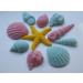 Rainbow Cake Toppers 10x Edible Seashells Little Mermaid Beach Party Fondant Cake Toppers Pink Blue Yellow (RCT-0142) - Buy Online on GoSupps.com